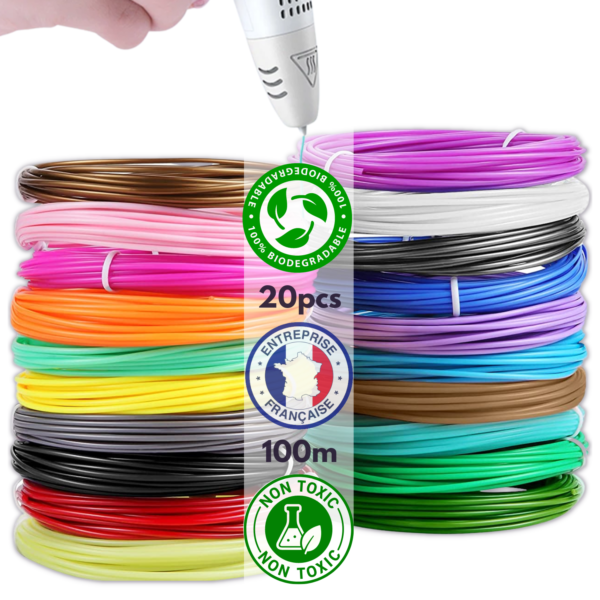 Lot de 20 filaments PCL 5m